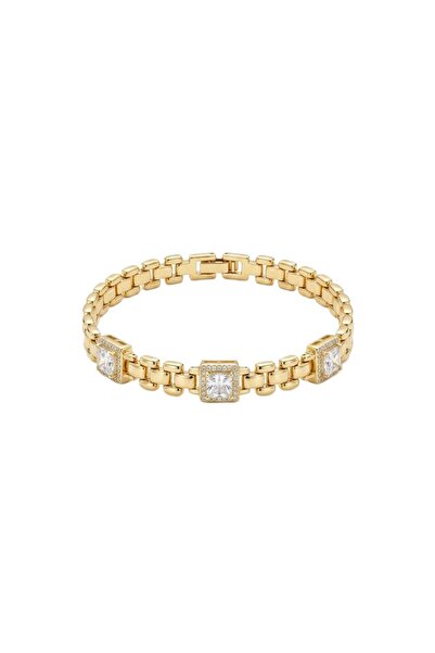 Charmist Timeless Collection Baget Kesim Zirkon Taşlı Çelik Üzeri Altın Kapla...