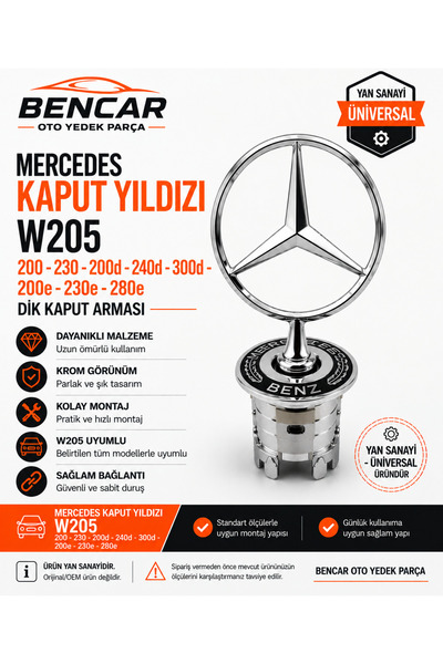 Universal Mercedes-Benz W205 Kaput Yıldızı