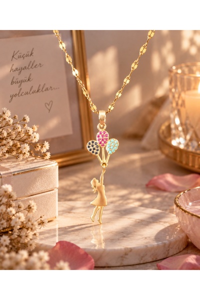 Liacharm Vip Series Colorful Zircon Stone Balloon Girl Necklace - Luxury Jewe...