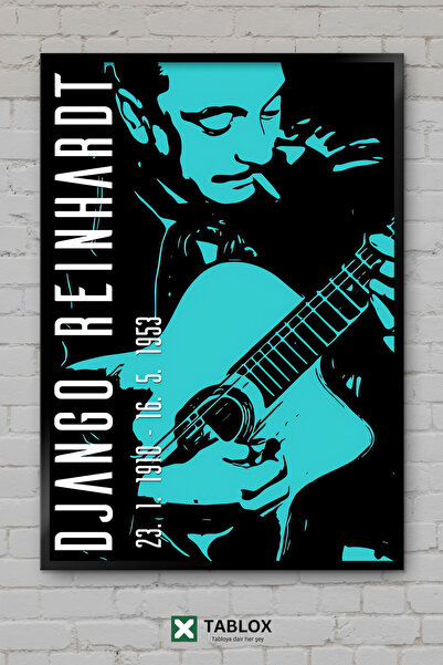 TABLOX Django Reinhardt Τζαζ κιθαρίστας, μουσικός καλλιτέχνης, διακοσμητικός ...