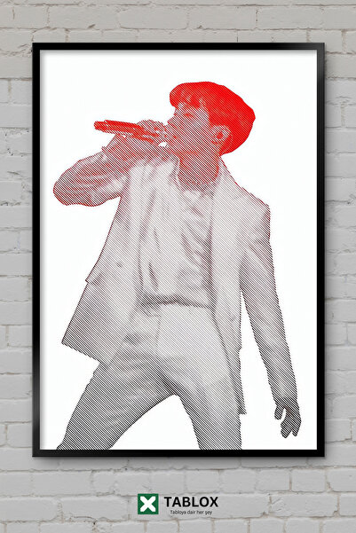 TABLOX Bts Jhope Kpop korejska muzika portret boj band poster okvir izgled de...