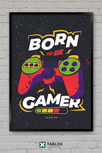 TABLOX Born To Be Gamer - Διακοσμητικός πίνακας ζωγραφικής MDF με εμφάνιση πλ...