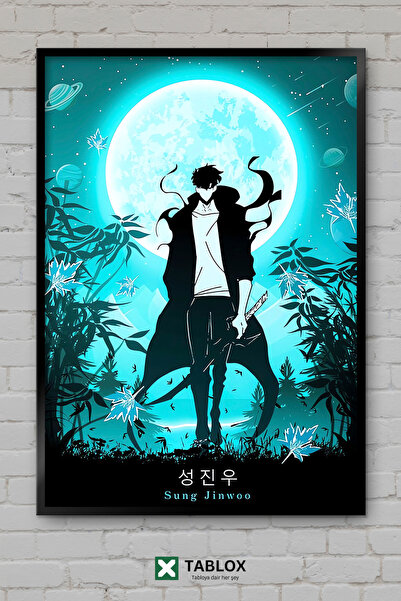 TABLOX Jinwoo Solo Leveling Manhwa Anime lik Scena Uramljena Dekorativna MDF ...
