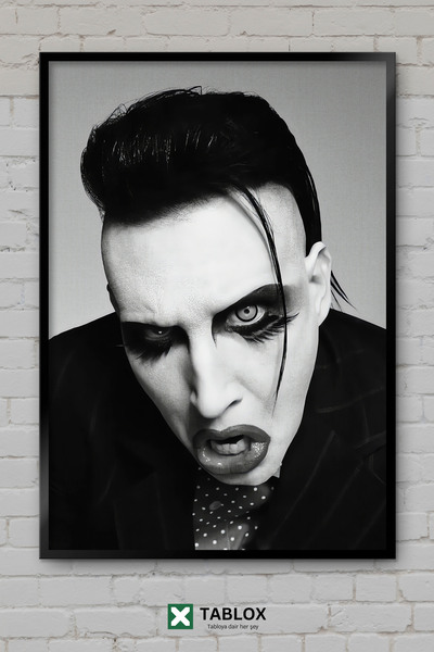 TABLOX Manson Marilyn Rock Metal Music Artist Tablou decorativ MDF cu aspect ...