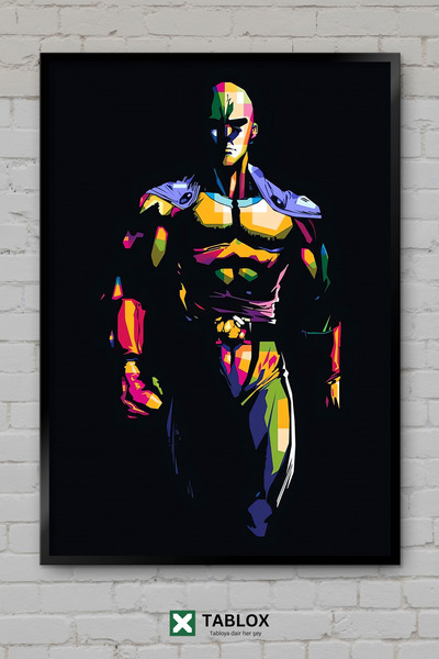 TABLOX Σαϊτάμα One Punch Man Άνιμε Μάνγκα Ήρωας Ιαπωνικός Διακοσμητικός Πίνακ...