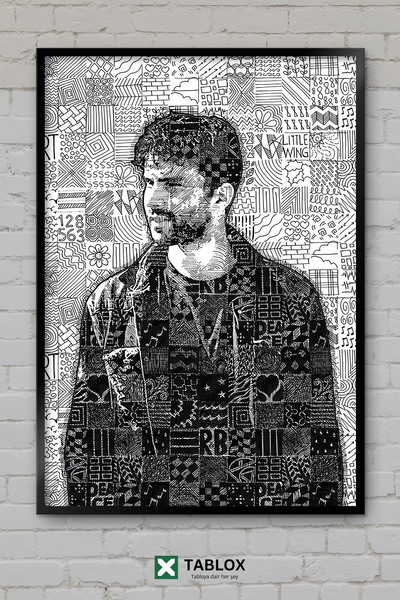 TABLOX R3hab Dj Παραγωγός ηλεκτρονικής μουσικής Πορτραίτο αφίσας με πλαίσιο ε...