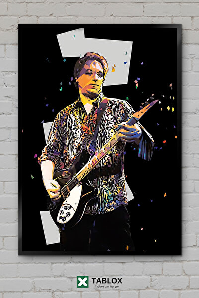 TABLOX Peter Buck Rem Κιθαρίστας Ροκ Αφίσα με Κορνίζα Διακοσμητικός Πίνακας Ζ...