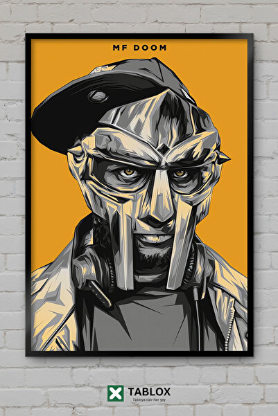 TABLOX Mf Doom Μουσική Ράπερ Χιπ Χοπ Μουσική Πορτραίτο Πλαίσιο Εμφάνισης Διακ...