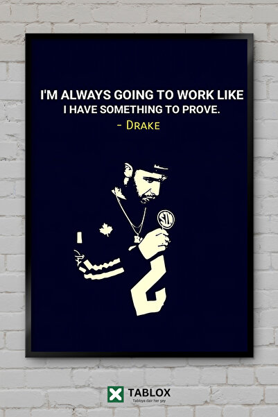 TABLOX Αποφθέγματα του Drake, ράπερ, με εισαγωγικό κείμενο, αφίσα χιπ χοπ, δι...