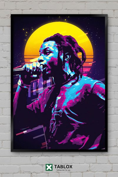 TABLOX Denzel Curry Rapper Rapper Hip Hop Muzika Portret Okvir Izgled Dekorat...