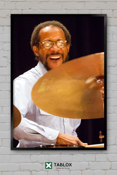TABLOX Brian Blade Jazz Drummer Μουσικός Πορτρέτο Αφίσα με κορνίζα Διακοσμητι...