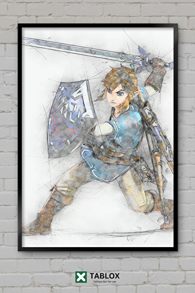 TABLOX Zelda Link Action Adventure Φανταστικό παιχνίδι με αφίσα με εμφάνιση π...