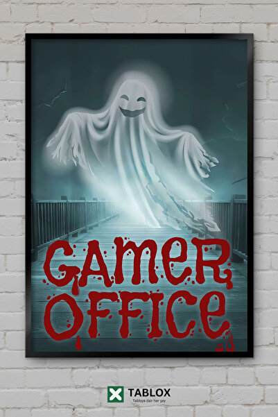 TABLOX Gamer Office Gaming Office Gaming Neon Αφίσα Τοίχου με Κορνίζα Διακοσμ...