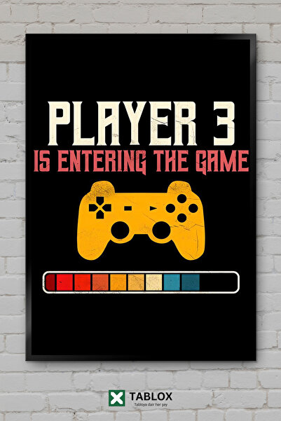 TABLOX Igrač 3 Igra Igrač Retro Igre Gamer Poster Dekor Okvir-Izgled Dekorati...
