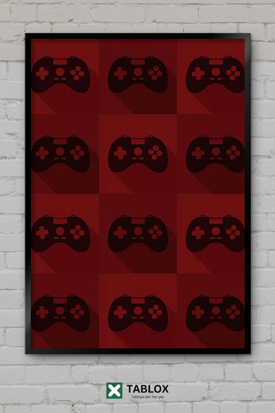 TABLOX Χειριστήρια παιχνιδιών Red Kırmızı Game Handle Αφίσα παιχνιδιών με κορ...