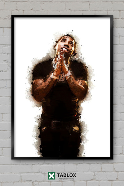 TABLOX Yfn Lucci Ράπερ Ράπερ Χιπ Χοπ Μουσική Πορτρέτο Αφίσα Πλαίσιο Εμφάνισης...