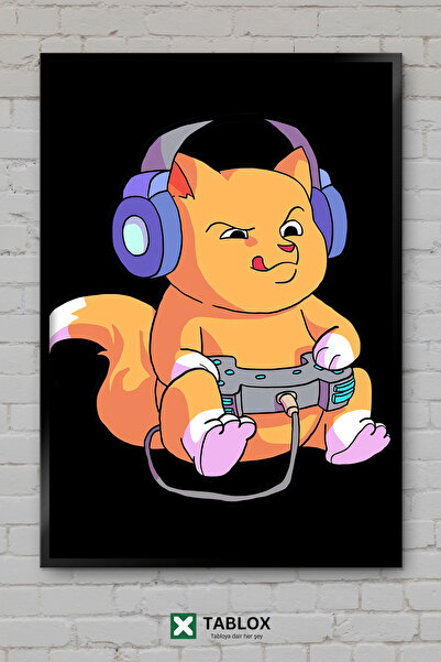 TABLOX Gamer Gaming Βιντεοπαιχνίδια Παίκτης Αφίσα Νέον Κορνίζα Τέχνης Διακοσμ...