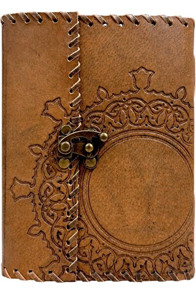 Attayyibah Gifts Madina Design Leather Journal with Cotton Paper Commemorativ...