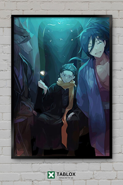 TABLOX Re Zero Anime Manga Ιαπωνική Φανταστική Αφίσα με Χαρακτήρες, Κορνιζαρι...