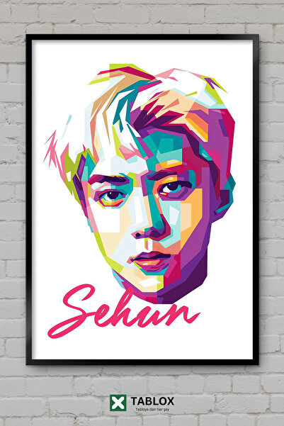 TABLOX Sehun Exo Kpop idol korejske muzike poster okvir dekorativna MDF slika
