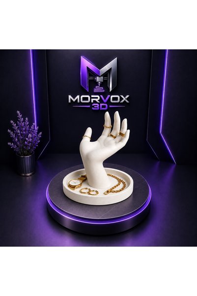 Morvox 3D El Figürlü Takı Standı – Yüzük, Kolye ve Saat Organizeri