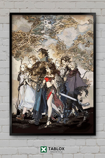 TABLOX Octopath Traveler Game RPG Adventure Ιαπωνικός διακοσμητικός πίνακας M...