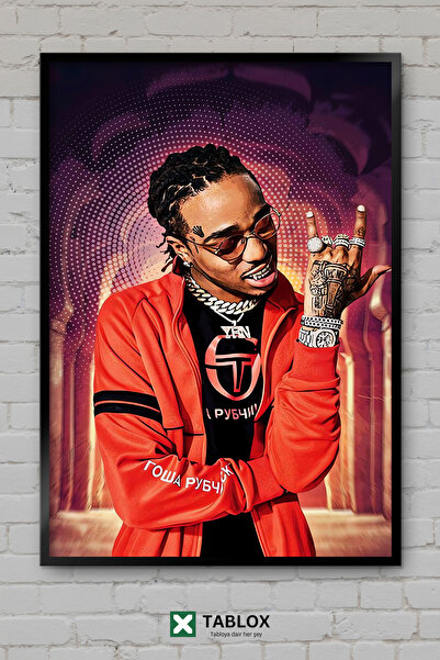 TABLOX Quavo Rapper Ράπερ Χιπ Χοπ Migos Μουσική Πορτραίτο Πλαίσιο Εμφάνισης Δ...