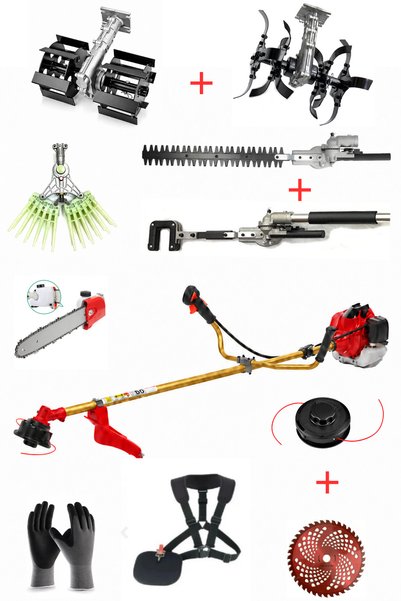 ÖM-KA Royal Benzinli Yan Tırpan + LÜX BAHÇIVAN SET 9 PARÇA 52 CC 4.6 HP