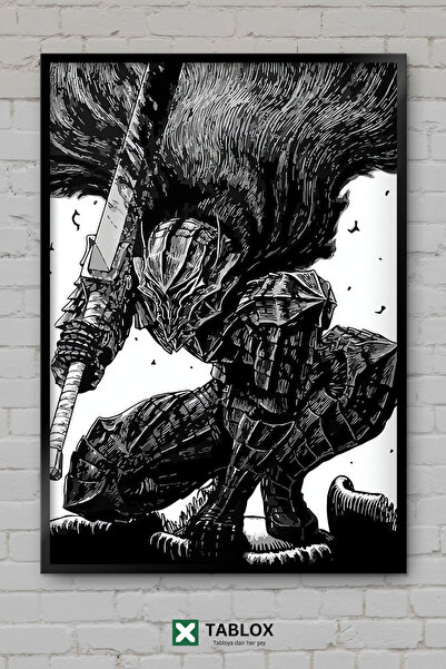 TABLOX Berserk Anime Manga Guts Dark Fantastic Ιαπωνικός Διακοσμητικός Πίνακα...