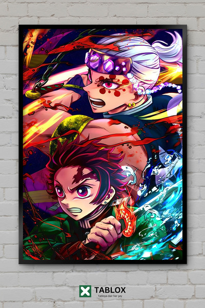 TABLOX Tengen Uzui Demon Slayer Anime Manga Lik Okvir Izgled Dekorativna MDF ...