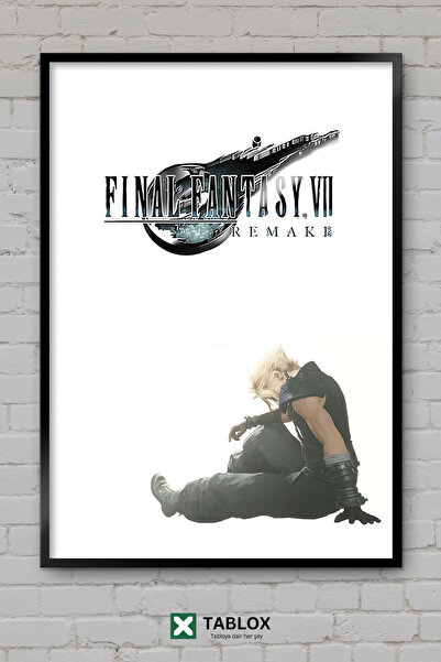 TABLOX Αφίσα χαρακτήρων παιχνιδιού Cloud Sit Final Fantasy, Διακοσμητικός πίν...