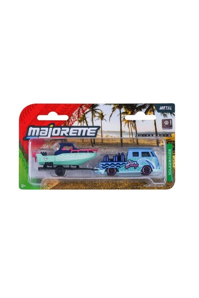 Majorette Volkswagen T1 and Boat Trailer Model Car