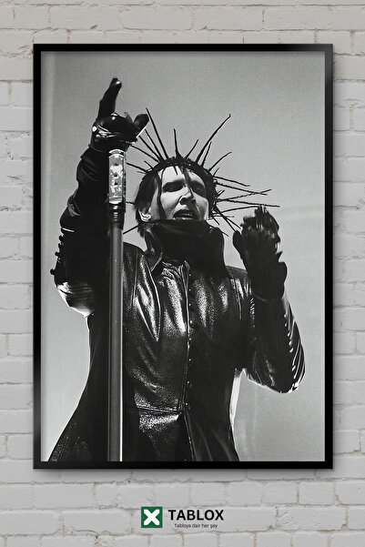 TABLOX Manson Marilyn Rock Metal Music Artist Tablou decorativ MDF cu aspect ...