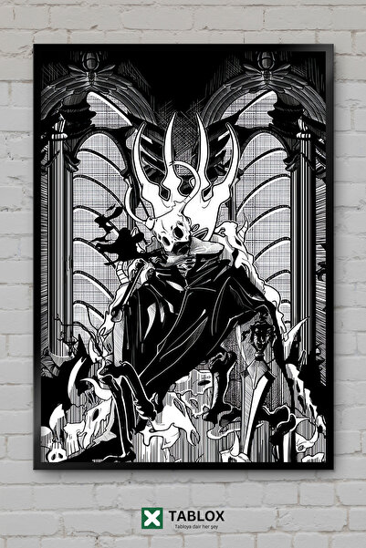 TABLOX Hollow Knight Hollow Darkness Game Art Poster cu aspect de cadru, tabl...