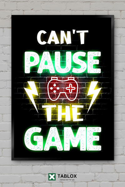 TABLOX Game Neon Game Gamer Light Decor Poster de perete Aspect cu ramă Pictu...