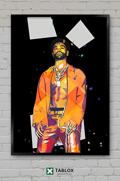 TABLOX Big Sean Ράπερ Ράπερ Χιπ Χοπ Μουσική Αφίσα Μουσικής με Πλαίσιο Διακοσμ...