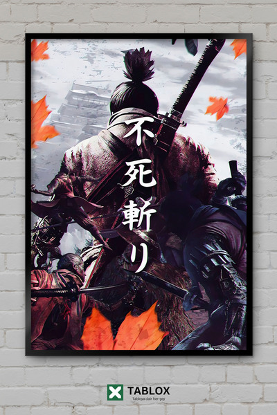 TABLOX Αφίσα δράσης του παιχνιδιού Sekiro Game Samurai Souls με κορνίζα, διακ...