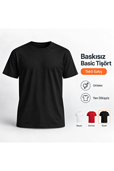 Genel Markalar Baskısız Basic Unisex Tişört