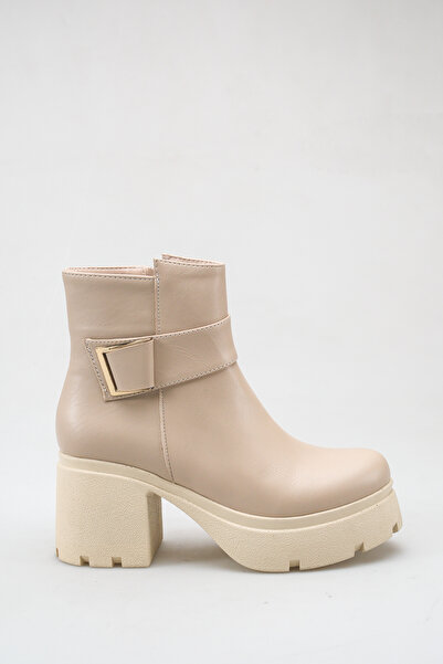 SH SİLVER MODA Women's Comfortable High Heeled Boots with Zipper and Buckle D...