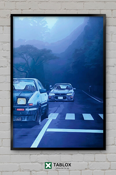 TABLOX Initial D Anime Manga Racing Car Drift Character Frame View Διακοσμητι...