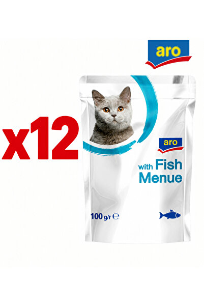 Aro 12 pieces - Wet Cat Food with Fish 100 g