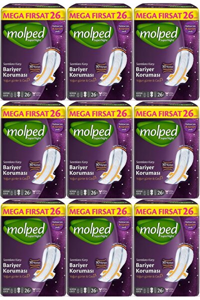 Molped Super Night Hygienic Pads Super Night 234 Pieces Mega Fırsat Pk