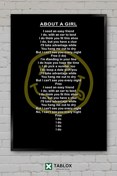 TABLOX Αφίσα μουσικής μπάντας Nirvana Grunge Rock, Διακοσμητικός πίνακας MDF ...