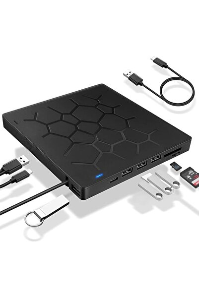 WAMBORY External DVD Drive, USB 3.0 CD DVD Burner for Laptop, Type-C CD/DVD R...