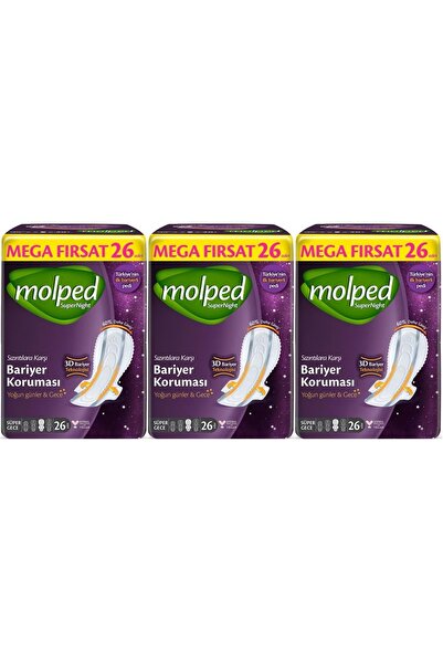 Molped Super Night Hygienic Pads Super Night 78 Pieces Mega Fırsat Pk