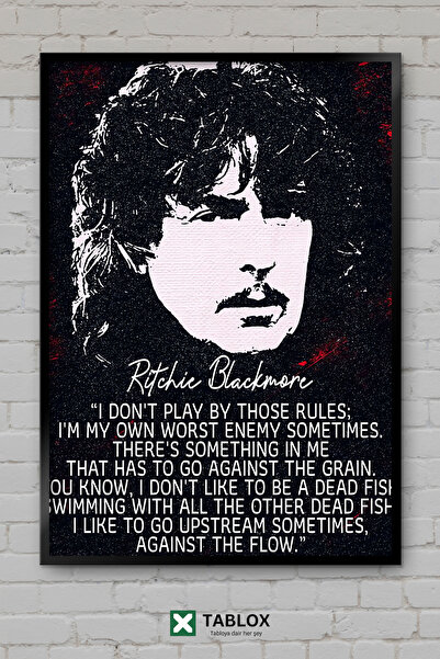 TABLOX Riči Blekmor, gitarista, gitarista Deep Purple, rock okvir, dekorativn...
