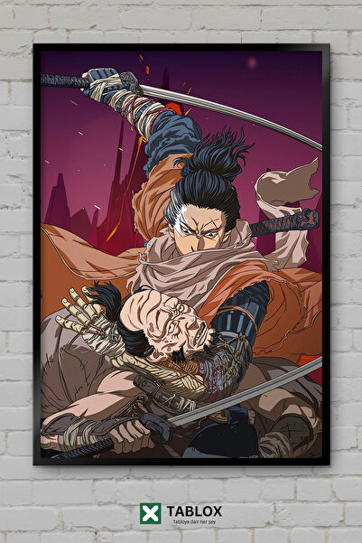 TABLOX Sekiro Game Samurai Ninja Gaming Ιαπωνικός διακοσμητικός πίνακας MDF μ...