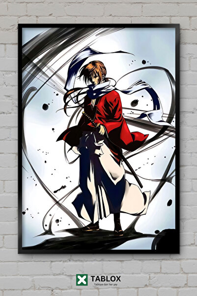 TABLOX Rurouni Kenshin Samurai X Anime Manga Ιαπωνική Αφίσα Πλαισιωμένη Διακο...