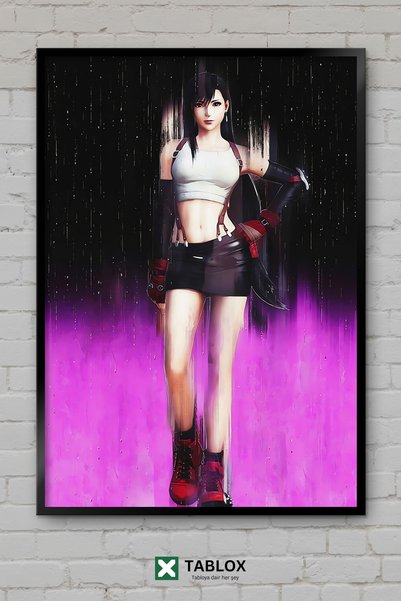 TABLOX Tifa Lockhart Final Fantasy Personaj din joc Tablou decorativ înrămat ...