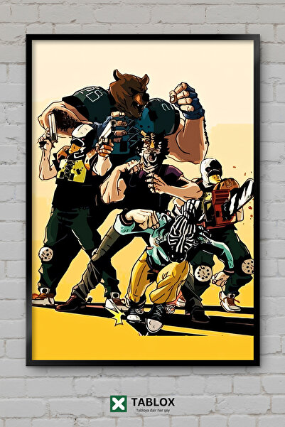 TABLOX Hotline Miami Video Game Retro Action Neon Poster Frame Look Decorativ...